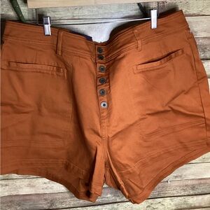 Burnt Orange Ava & Viv Midi Shorts Women’s Size 22